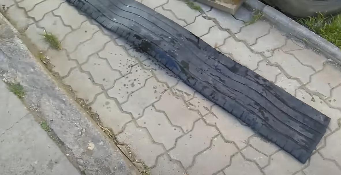 Как сделать дорожку из старых автомобильных покрышек