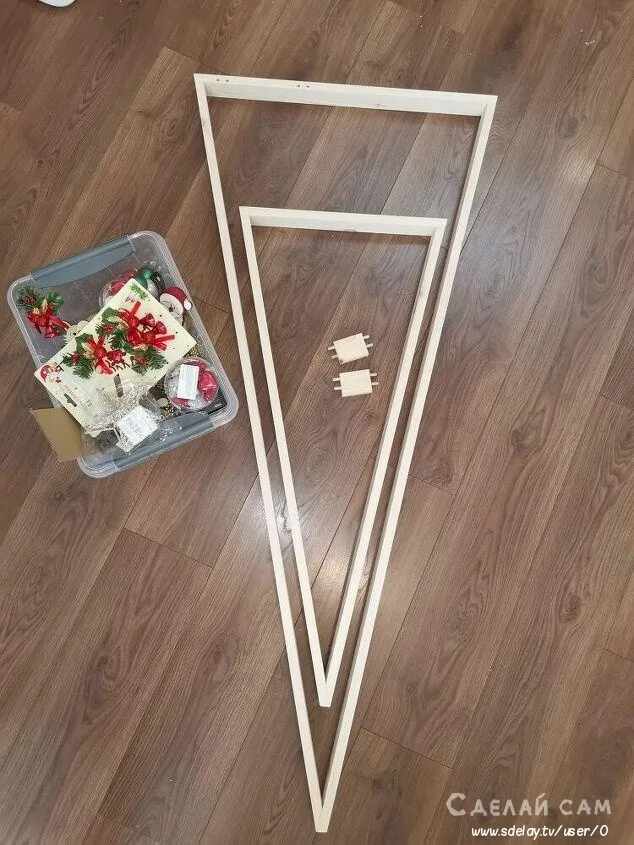 Новогодняя елка из деревянных реек своими руками
