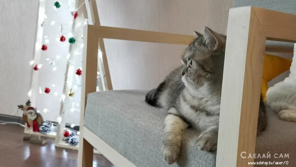 Новогодняя елка из деревянных реек своими руками