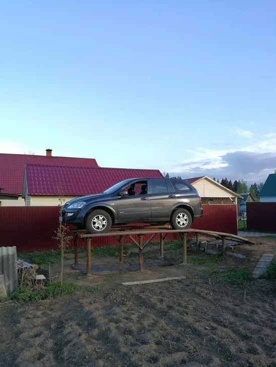 Самодельная автоэстакада на дачу
