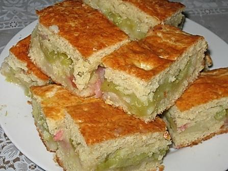 Песочный пирог с ревенем