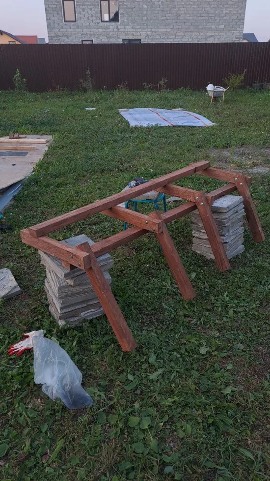 Садовые качели с крышей на дачу своими руками