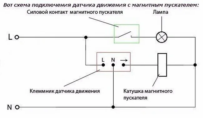 Как подключить датчик движения (схемы)
