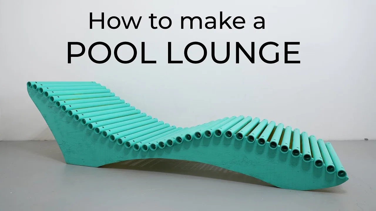 Стильный шезлонг из ПВХ трубы и фанеры